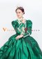 Green Rococo Baroque 18th Century Renaissance Period Dress with Hat 5