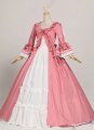 우아한 빈티지 핑크 플레어 슬리브 활 르네상스 고딕 빅토리아 볼 가운 댄스 파티 드레스 여성용