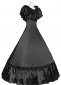 Black Victorian Ball Gown Old West Saloon Girl Dress 3