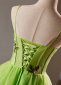 Green Corset Embroidery Party Tulle Dress 2