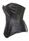6XL Black And Red Leather Overbust Corset 1