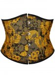 Yellow Jacquard Brocade Underbust Corset