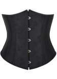 Black Printed Ceinture Underbust Corset