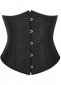 Black Printed Ceinture Underbust Corset