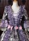 Purple Floral Brocade 18th Century Rococo Tea Party Victorian Lolita Ball Gown 5