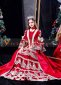 Red Lace Victorian Wedding Birthday Christmas Party Ball Gown Dress