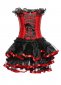Red Satin Lace Sexy Overbust Corset And Skirt 1