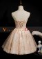 Women Short Champagne Prom Formal Dresses 1