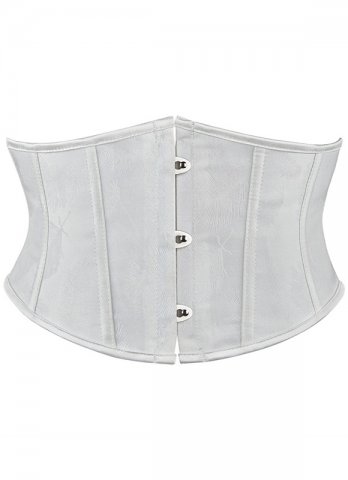 Bride White Printed Underbust Corset