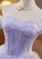 Purple Corset Appliques Mini Cocktail Club Dress 3
