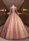 Shining Tulle Embroidery Applique Long Sleeve Formal Prom Dress 2