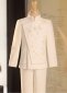 Boys Chinese Vintage Style Embroidery Tuxedo Suits Kids White Suits Wedding Ring Bearer Outfit