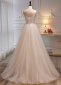 Brides White Tulle Spaghetti Strap Appliquesp Wedding Dress 1