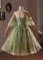 Green Spaghetti Straps Cocktail Dress 2