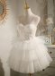 Tulle White Short Bridesmaid Dresses Women White Holiday Party Ball Gown