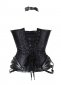 Historical Renaissance Black Longline Gothic Steampunk Corset 2