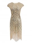 1920s Prom Dress The Great Gatsby Charleston Women's Sequins Tassel Fringe Cocktail Dress