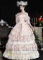 Pink Floral Rococo Lolita Debutante Ball Gown 2