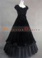 Black Velvet Sleeveless Bow Lolita Gothic Victorian Dress Gown 2