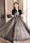 Girls Black Princess Formal Evening Party Dress 4