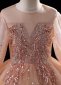 Girls Pink Long Sleeve Sequin Tulle Wedding Christmas Dresses 4