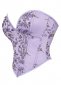 Girls Purple Sweet Embroidery Overbust Corset