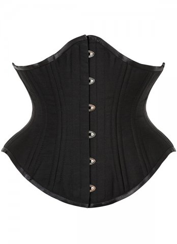 Black Underbust Steampunk Corset