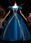 Rococo Blue Birthday Party Ball Gown Prom Dress