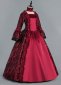 Renaissance Wine Red Victorian Vampire Dress Halloween Christmas Costume 2