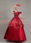 Red Bridesmaid Wedding Party Dress Theater Costume