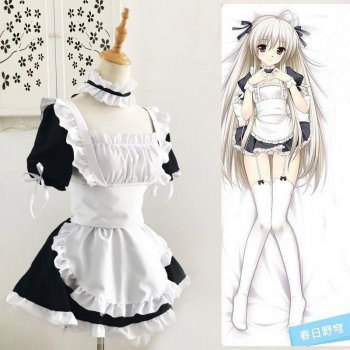Anime Yosuga no Sora Kasugano Sora Maid Outfit Cosplay Costumes Women Sexy Apron Dress Meidofuku Lolita