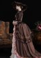 Vintage Brown Edwardian 1900s 1910s Tea Party Victorian Bustle Dress