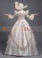 Champagne Baroque Rococo Civil War Era Dress Ball Gown with Hat 5