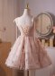 Pink Corset Spaghetti Straps Mini Party Formal Dress 2