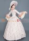 Orange Floral Rococo Southern Belle Victorian Dress Reenactment Theater Costume 3
