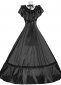 Black Victorian Ball Gown Old West Saloon Girl Dress 4