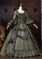 Gold Brocade Baroque Rococo Victorian Masquerade Dress 2