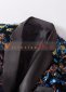 Blue Shiny Sequin Blazers Jackets for Men 4