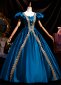 Rococo Blue Birthday Party Ball Gown Prom Dress 3