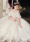 Children White Strapless Sequin Wedding Dresses