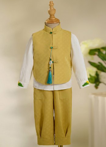 Boys Traditional Ball Gown Kids Gentlemen 3Pcs Suits Outfit For Party