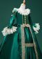 Girls Masquerade Cosplay Ballgown Green Satin Dress 2