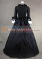 Black Cotton Long Sleeves Bow Gothic Victorian Dress Halloween 2