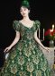 Green Embroidery Masquerade Ball Dress 3