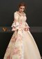 Champagne Short Flare Sleeves Lace Floral Rococo Masquerade Lolita Dress 4