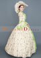Green Floral Rococo Southern Belle Victorian Dress Reenactment Theater Costume 3