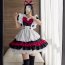Halloween Vampire Little Devil Maid Lolita Gothic Dress Black and Red Cosplay Maid Dress