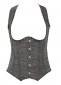 Gray High Back Underbust Corset with Straps