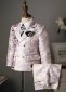 Boys Purple Sequin Jacquard Tuxedo Suit 2