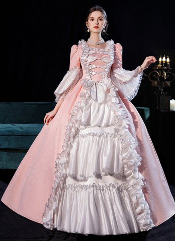 디럭스 핑크 로코코 빅토리아 마리 앙투아네트 드레스 가운